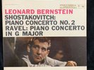 SHOSTAKOVICH & RAVEL Concertos - BERNSTEIN - COLUMBIA MS 6043 6EYE ST LP 1958