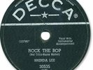 Rare 1958 BRENDA LEE Rock’n Roll 78 RPM Record. Rock the Bop