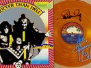 kiss hotter than hell autographed Orange vinyl Album ace frehley paul stanley