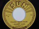 Rockabilly 45 JOHNNY CASH Folsom Prison Blues SUN HEAR