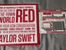 TAYLOR SWIFT RED VINYL ACM CARD GAME  FOR YOUR CONSIDERATION
