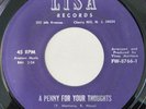 Tony Liss - A Penny For Your Thoughts - Lisa 45 VG++ Bossa Nova