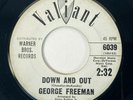 GEORGE FREEMAN Down and Out / The Quiver Valiant Northern Soul Promo 45 HEAR