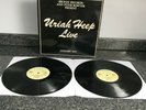 LP DOUBLE ALBUM URIAH HEEP LIVE 1973 UK 1ST PRESS BRONZE ISLD1 C/W BOOKLET EX/EX