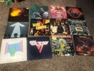 12 80’s Iron Maiden Judas Priest AC/DC Van Halen Queen Journey Vinyl Records