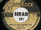 Frantic TX Rockabilly 45 BOBBY POE Rock & Roll Boogie / Record WHITE ROCK hear