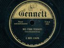 78tk-R&B vocal group-GENNETT 7118-5 Red Caps-(No fish today/Grand central )