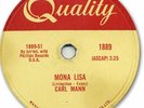 Rare 1959 CARL MANN Rock’n Roll 78 RPM Record. Mona Lisa