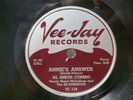 THE EL DORADOS - R&B 78rpm VEEJAY #118 - ANNIES ANSWER / LIVING WITH VIVIAN -VG+