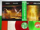 QUEEN LIVE KILLERS ELEKTRA P-5567,8E Japan OBI CLEAR RED & GREEN VINYL 2LP