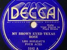 CAJUN; LEO SILEAU'S FOUR ACES DECCA My Brown Eyed Texas Rose/ Red River Valley