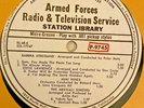 RADIO SHOW AFN RL 48-6 BARRY YOUNG, BARBRA STREISAND,MIMI HINES,MEXICALI SINGERS