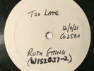 78rpm - TWO Test Pressings by Ruth Etting - 1931 and 1932 Too Late - When Alone