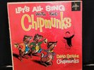 VINTAGE VINYL LET'S ALL SING WITH THE CHIPMUNKS 1959 LOS ANGELES PRESSING RED