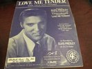 elvis presley song folio with pictures love me tender & 3 more oz sheet music