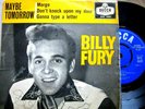 EP.   BILLY FURY     MAYBE TOMORROW    orange P/S    1959    (7