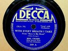 Bing Crosby With Every Breath I Take Decca 309 78 RPM Pop V/V