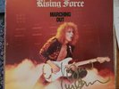 Yngwie Malmsteen's Rising Force SIGNED MARCHING OUT 1985 Heavy Metal LP VG/VG+