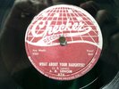 J B LENIOR - R&B 78rpm CHECKER #874 - WHAT ABOUT YOUR DAUGHTER / 5 YEARS - E