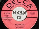 Desperate 50s Halloween Rockabilly 45 BILLY SILLS Nightmare DECCA dj Rocker hear