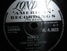 LINK WRAY AND HIS RAY MEN -- RUMBLE - Very RARE UK Shellac London 78 Rock & Roll