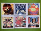 DIY 6 Handmade Ceramic LP Drink Coasters JIMI HENDRIX ELTON JOHN LED ZEPPELIN