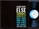 CANNONBALL ADDERLEY MILES DAVIS Somethin' Else LP BLUE NOTE 1595 RVG EAR DG MONO