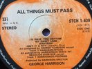 George Harrison All Things Must Pass LP Poster 1stUK Pressing? The Beatles Apple