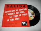 EP 45trs DALIDA ORIGINAL POCHETTE PAPIER ENCART 70431 achète moi un juke box