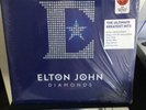 ELTON JOHN Diamonds VG+ TRANS BLUE VINYL in Shrink with HYPE STICKER