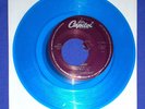 Rare Beatles While My Guitar Weeps BLUE colored vinyl test press error 45 RPM