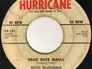 BRUCE MACDONALD Drag Race Mama/Boom Boom Zoom ROCKABILLY HOT ROD R&B 45 *hear*