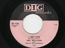 '57 W Coast R&B Mover MEL WILLIAMS I Got Eyes/It's You DIG 136 M- HEAR BOTH NOW