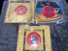 Elvis Presley 3x Rare Red Label Gold Standard Single Records Usa
