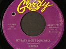 MARTHA & VANDELLAS: i'll have to let him go / my baby won't come back GORDY 7