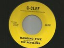 SURF GARAGE INSTROS - REVELIERS - HANGING FIVE  /  PATCH  - HEAR -1963 G-CLEF