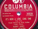 78 rpm Columbia 36838, Harry James, A Long Long Time, Avengers Endgame, shiny E