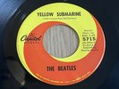 The Beatles 45 Record YELLOW SUBMARINE Capitol Error Yellow Perimeter Print 1966