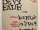 DEVY ERLIH - BARTOK sonata JOLIVET suite rhapsodique ADES orig LP EX++