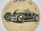 FRENCH PICTURE PYGMO-PLUME RECORD- PRESSED ON CARDBOARD (1930s )
