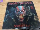 Iron Maiden Senjutsu Exclusive Walmart Red Black Marble Vinyl 3LP Some Box Wear
