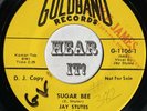 Killer Cajun Fuzz Swamp Rocker 45 JAY STUTES Sugar Bee / Come Back GOLDBAND hear