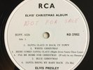 *UK 1957 DEMO* ELVIS PRESLEY Elvis Christmas Album RCA RD 27052 WHITE LABEL TEST