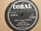 BUDDY HOLLY Peggy Sue got married / Crying Coral Q 72376 Rare UK 78 from 1959