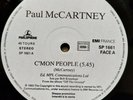 PAUL McCARTNEY c'mon people PARLOPHONE france 12