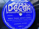 Andrews Sisters 78rpm Single 10-inch Decca Records #1496 Why Talk About Love?