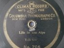 1901 Climax Disc Record, Geo. P Watson, Life in the Alps. Rare label.  Good Cond