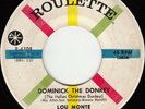 Lou Monte -Dominick the Donkey -Roulette (US) R-4308 1960 Christmas Record 45rpm