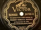 1934 Radio Address on Unemployment -Liberty - Rare 78rpm by FDR on Victor Scroll
