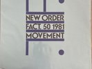 New Order Movement A2/B2 1st Press  Vinyl LP Record Album FACT 50 EX / EX CON